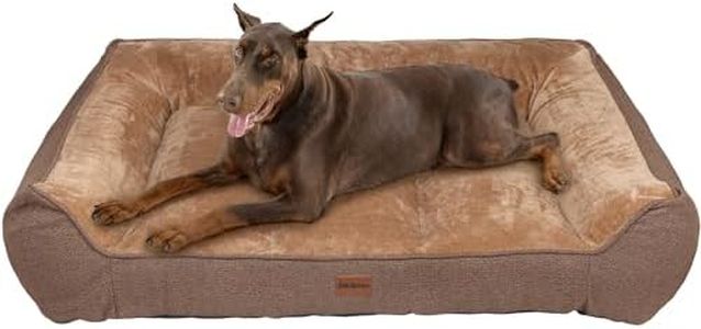 ZAKAPAWS Orthopedic Dog Bed for Extra Large Dogs - Extra Thick Supportive Dog Couch Bed, Pet Beds Sofa with Waterproof Washable Cover & Non-Slip Bottom, Brown, 48x35 Inch