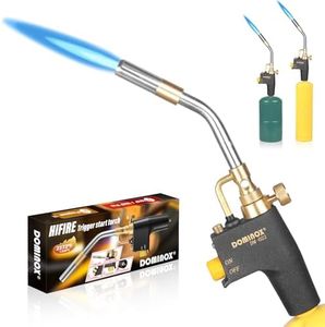 DOMINOX Propane Torch Head, High Intensity Torch Head Trigger Start Gas Torch, Soldering Torch for Propane, MAP and MAP PRO Tank, Soldering, Ignition, Barbecue, Lighting