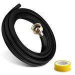 HASANBAR 1 Pack Dehumidifier Drain Hose 3/4 Inch FHT Connection, 12 Foot Brass Interface Prevent Water Leakage, Black Rubber Burst Proof For Frigidaire