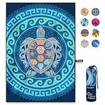 OCOOPA Microfiber Beach Towel Fast Drying, Extra Large 80" x 57" Sand Free Beach Towel Super Lightweight Towels for Travel, Swimming, Camping, Picnic, Yoga Gym Sports, Adult, Vacation Accessories