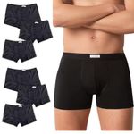 Intimo College College Men's Boxer Briefs in Pure Cotton Jersey Premium Breathable Made in Italy Hypoallergenic Tested Against Bad Odours Made in Italy 12/6/3 Pieces, 6pcs Black, XL