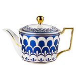 CWLWGO- Royal Ceramic Teapot,European Style Bone China Tea Pot, Blooming & Loose Leaf Teapot - 25 Ounce,Not Included Removable Stainless Steel Infuser