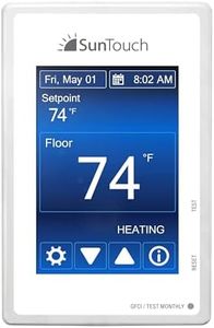 SunTouch SunStat Command Color Touchscreen Programmable Thermostat for Electric Floor Heating Systems, Multiple Background Color Options, Floor and Air Sensing Control, Energy Use Monitoring