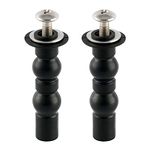 iFealClear Toilet Seats Bolt Screw Compatible with TOTO Toilet, Extra Long Expanding Rubber Nuts Screws for Top Mount Toilet Seat Hinges, Easy to Install, Toilet Seat Replacement Parts Kit, 2 Pack