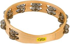 Latin Percussion LP CP Wood Tambourine Wood 10 Inches Double Row without Fur CP390