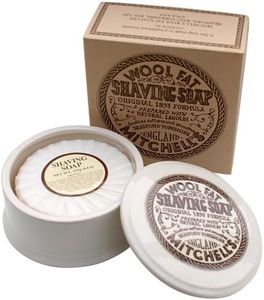 Mitchell's Wool Fat Shaving Soap with Ceramic Bowl