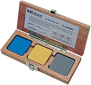 Mitutoyo 64AAA964 Calibration Set for Shore A Scales with Nominal 30 60 and 90 Blocks Included with Mahogany Case