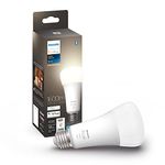 Philips Hue White 17W Equivalent 100W A21 Base E26 LED Smart Bulb, Dimmable, Bluetooth & Zigbee Compatible, Voice Activated with Alexa & Google Assistant