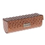 Women’s PU Leather Lipstick Case Holder with Mirror, Purse Lip Stick Holder, Lipstick Holder for Purse Travel Makeup Storage Organizer (Brown)