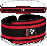 RDX Dip Belt with Heavy Duty 36 Inch Adjustable Steel Chain, Dipping Belt Chin Pull Ups Gym Training Weight Lifting Bodybuilding Powerlifting Workout, 6” Padded Neoprene Back Support Men Women Fitness