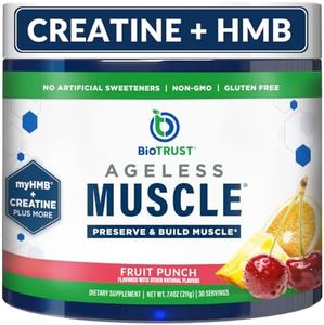 BioTrust Ageless Muscle Builder - Creatine HMB Powder with Vitamin D3 & Betaine - Build & Preserve Naturally Declining Muscle Mass & Strength - Fruit Punch, 30 Servings