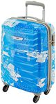 Skybags Trooper 55 Cms Small Cabin Polycarbonate Hardshell Sided 4 Spinner Wheels Luggage/Suitcase/Inline Trolley Bag- Blue And White, Large