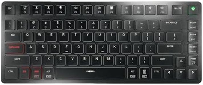 Cherry KW X ULP 2.0 MINI, Ultra Low Profile Compact Mechanical Keyboard, Wireless Multi-Device Keyboard for up to 4 Devices, for Windows & Mac, Backlit, Black (Compact)