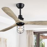 Fanbulous 52Inch Ceiling Fans with Lights and Remote Control Farmhouse Flush Mount Ceiling Fan with 6-Speeds,Low Profile Ceiling Fans with Quiet Reversible DC Motor for Patio Living Room Bedroom