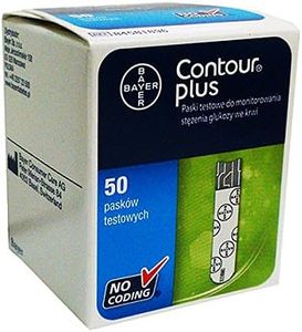 Bayer Contour PLUS Diabetic Blood Glucose Test Strips 50