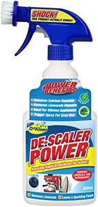 OzKleen De-Scaler Power 500mL, Removes Water Scale Build Up On Kettles, Coffee Machines & Bathroom/Shower Surfaces, Surface Cleaner Brush Trigger Spray