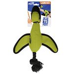 Nerf Dog Large Nylon Launching Duck with Interactive Design, Green