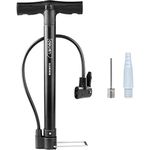 Bike Pump, [160PSI Fast Inflate] Diyife Portable Floor Pump, Ergonomic Antileak Bicycle Pump with Antifreezing Tube for Road Mountain Bike Automatically Fit Presta Schrader with Ball Inflatable Valves