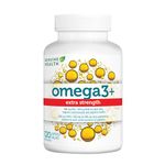 Genuine Health Omega3+ Extra Strength, Omega 3 Fish Oil, 800mg EPA & 400mg DHA Per Daily Dose, 120 Count Softgels