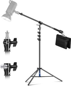 NEEWER Supporto per Luci in Alluminio, Supporto Fotografico Regolabile 9,8 Piedi/3 Metri, Braccio a Braccio, Contrappeso, ecc, Vite 1/4" per Softbox, Luce Studio, Flash, Ombrello, Max:5kg