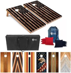 Tailgating Pros 4x2 Regulation Cornhole Board Set, Lightweight & Portable | Cornhole Set with 8 Bags & Carrying Case, Classic Outdoor Family Game for Backyard, Lawn, Camping, Beach & Tailgates