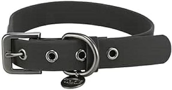 TRIXIE Collier pour Chien CityStyle M-L : Tour de Cou 40-47 cm/25 mm Noir - Collier en PVC de Haute qualité pour Chiens de Taille Moyenne à Grande, réglable, imperméable et Facile à Nettoyer, 1971601