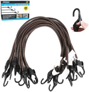 XSTRAP STANDARD 10PK Bungee Cords 32-Inch Heavy Duty Bungee Cords with Hooks, Ideal for Outdoor, Tarp Covers, Canvas Canopies, Motorcycle, Luggage Rack, Cargo