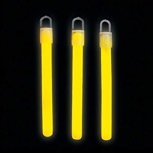 Fun Express - 4" Yellow Lightsticks (12pc) - Jewelry - Glow - Glow Sticks - 12 Pieces
