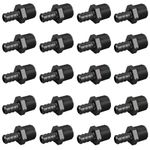 20 Pack TMKOOL Poly PPSU Pex 1/2" x 1/2" Male NPT Threaded Adapter Barb Crimp Fittings for PEX B Pipes ASTM F2159 (20pcs 1/2"x1/2")