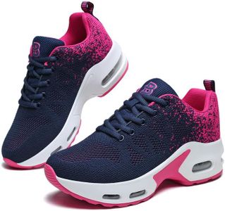 Womens Orthopedic Trainers Running Shoes Air Cushion Athletic Sports Lightweight Walking Sneakers Mesh Breathable Ladies Nursing Work Arch Support Plantar Fasciitis Jogging Shoes Blue Rose UK 6