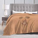 Soft Flannel Bed Blanket Soft Throw-Blankets for Kids Teenages Adults Bedroom Decor Nicolas Cage Full Face Ultra Soft Micro Fleece Blanket Couch 80X60inches