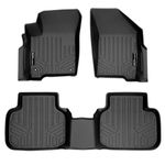 MAXLINER Floor Mats 2 Row Liner Set Black for 2012-2018 Dodge Journey with 1st Row Dual Floor Hooks