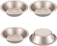 CHEFMADE Mini Pie Pan Set, 5-Inch 4Pcs Non-Stick Round Bread and Meat Bakeware for Oven and Instant Pot Baking (Champagne Gold)