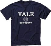 Ivysport Yale University Short-Sleeve T-Shirt Crest, Navy, Large