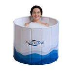 WAVYEASE® Newly Upgraded Portable Bath Tub for Adults(80 * 66CM) -Foldable Cold Plunge Tub for Recovery - Collapsible Soaking Bath Tub for Shower- Outdoor Ice Bathtub for Athletes (White)