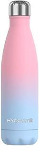 HYDRATE Super Insulated Stainless Steel Water Bottle - 500ml - Bpa Free Metal Water Bottle, Leakproof, Reusable Vacuum Drinking Thermos Flask - 24 Hours Cold & 12 Hours Hot Water Bottle
