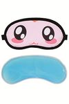 Skylofts Stylish Cute Soft & Smooth Blindfold & Sleeping Eye Mask with Cooling Pad for Girls (Multi)