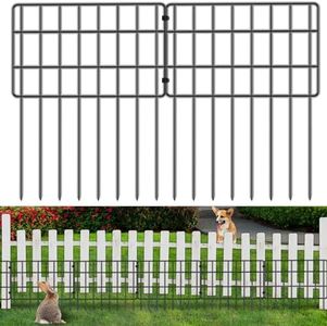 27 ft(L) X 17 in(H) Animal Barrier Fence No Dig, 25 Panels Fence Barrier for Bottom of Fence, Rustproof Metal Dog Fence Barrier for Outdoor