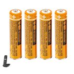 NI-MH AAA Rechargeable Battery for Gigaset, 4 Pack 1.2V 550mAh AAA Rechargeable Batteries for Panasonic Cordless Phones