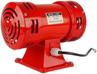 Base Mount Air Raid Siren, 120dB Electric Emergency Safety Alarm, Motor Driven Siren Alarm, Metal Air Horn for Safety, Continuous Loud Alarm Siren, Tornado Siren 110V