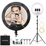 22" Ring Light Selfie Ring Light Kit with 75" Tripod, 6500K Dimmable LED Ring Light, Carrying Bag for Phone, Camera, ipad, YouTube, Facebook, TikTok, Video Recording