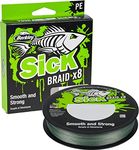 Berkley Sick Braid - 8 Strands Braided Fishing Line, Super Smooth 8 carrier Multifilament PE Braid Predator Fishing Lines 150/300m For Freshwater and Saltwater Sea Fishing, Unisex, Moss Green