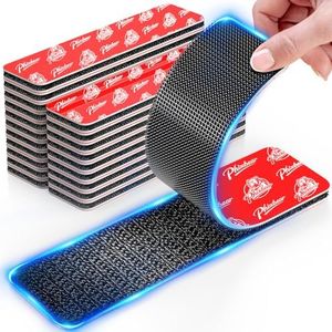 PHIXBEAR Hook and Loop Strips with Super Adhesive Heavy Duty, Made of 3M, Heat Resistant Waterproof, Outdoor or Indoor Use, 16 Sets Black 0.98x3.94 Inch