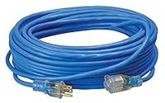 Coleman Cable 02469 14/3 SJTW Low-Temp Outdoor Extension Cord with Lighted End, 100-Foot by Coleman Cable