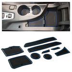 CupHolderHero for Chevy Camaro Accessories 2016-2022 Premium Custom Interior Non-Slip Anti Dust Cup Holder Inserts, Center Console Liner Mats, Door Pocket Liners 9-pc Set (Blue Trim)