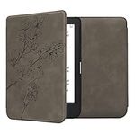 kwmobile Cover Compatible with Kobo Clara 2E / Tolino Shine 4 Cover - eReader Case - Magnolias Grey