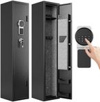 KAER Gun Safes Rifle Digital Quick Access Firearm Safe with 180-Degree Full Access Door and Removable Shelf for 2 Home Rifles with Pistols Rack