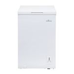 Willow W99CFW Freestanding 99L Chest Freezer with Removable Storage Basket, Suitable for Outbuildings and Garages, 4* Freezer Rating - White