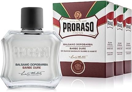 Proraso Balsamo Dopobarba Uomo Barbe Dure, 3 x 100ml, Dopobarba uomo con estratti di Olio di Sandalo e Burro di Karité, Lenitivo e idratante, Made in Italy