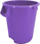 SPARTA Bronco Waste Container Trash Container, Round Trash Bin for Disposal, 10 Gallons, Purple